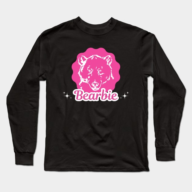 Bearbie Pink Long Sleeve T-Shirt by TayaDesign